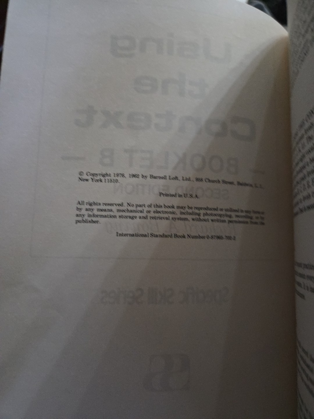 Using Context Book B By Richard Boning 2nd Ed. 1976