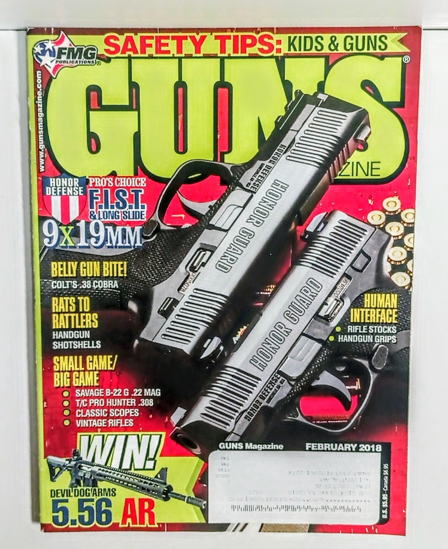 Guns Magazine February 2018 Honor Defense 9mm Colt 38 Cobra AR Rifle Issue