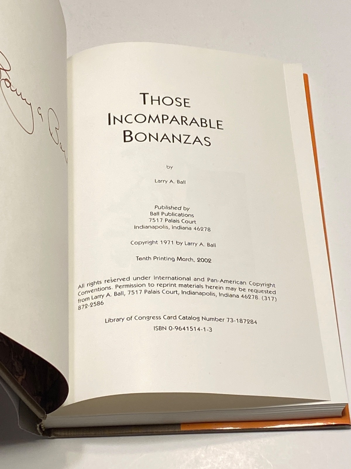 Those Incomparable Bonanzas, by Larry A. Ball – HCDJ SIGNED, Beechcraft Aircraft