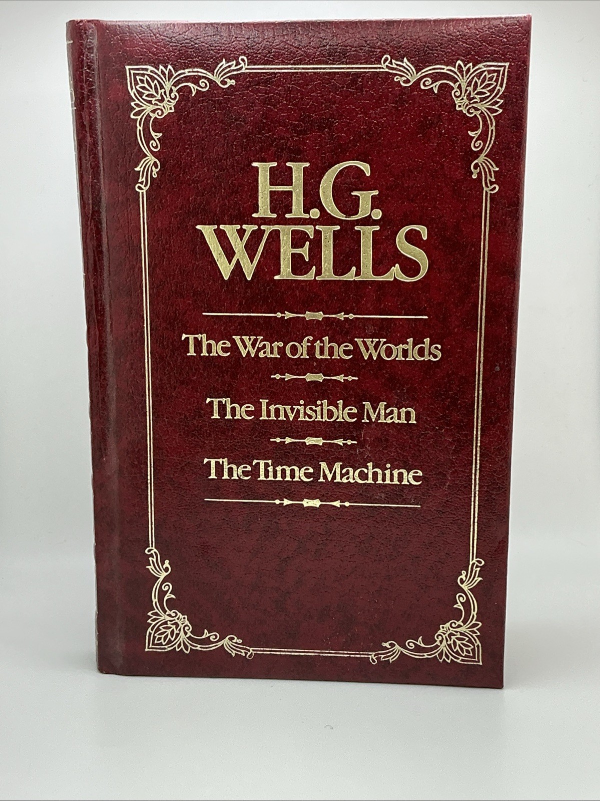 H.G. Wells 1984 Leather Bonded Gilded Edges Longmeadow Press