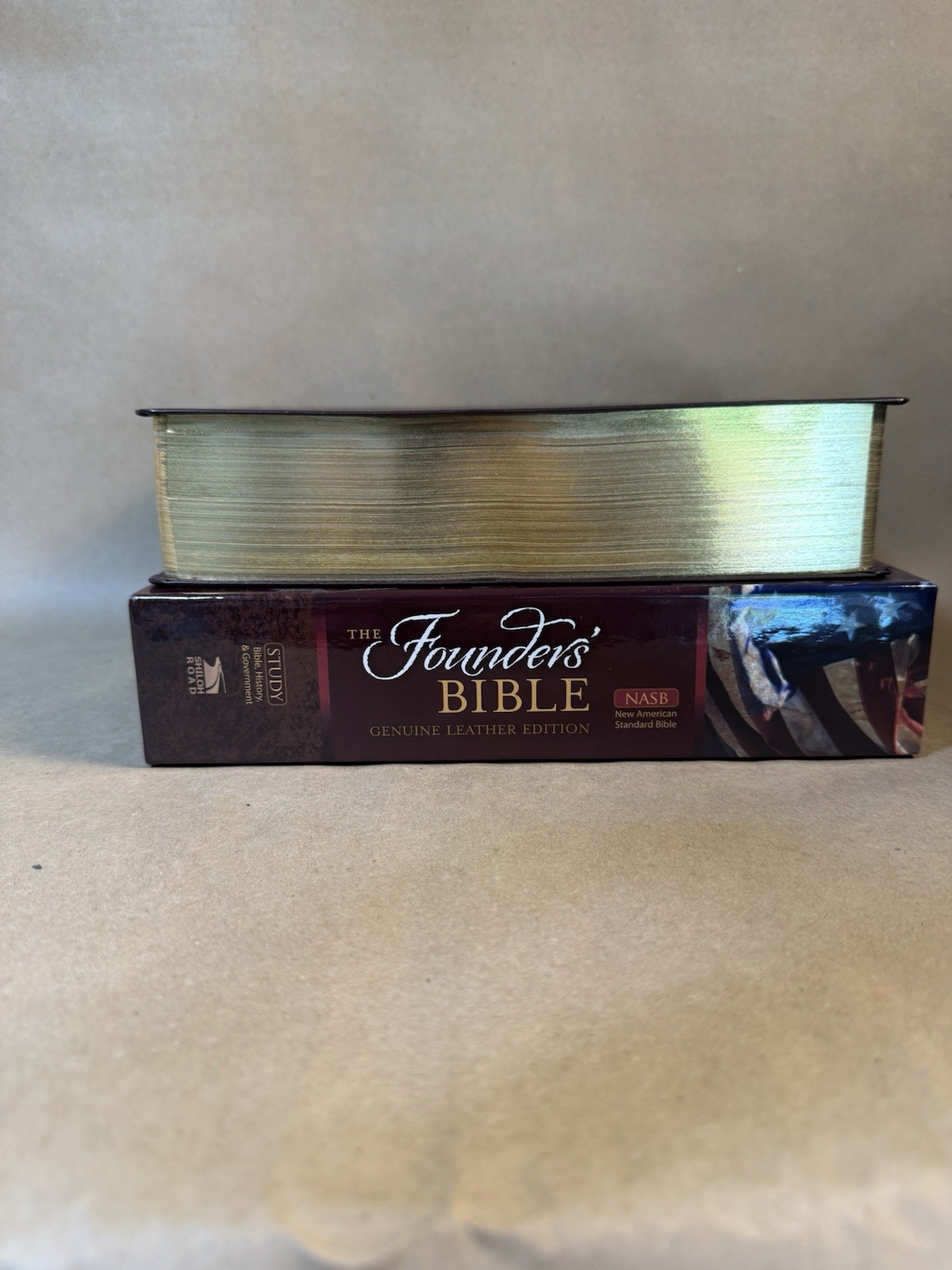 Founders Bible NASB Genuine Leather Study Bible David Barton Boxed Red Letter