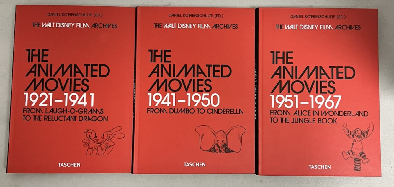 DISNEY The Walt Disney Film Archives 3 Book Set 1921-1967 NEW