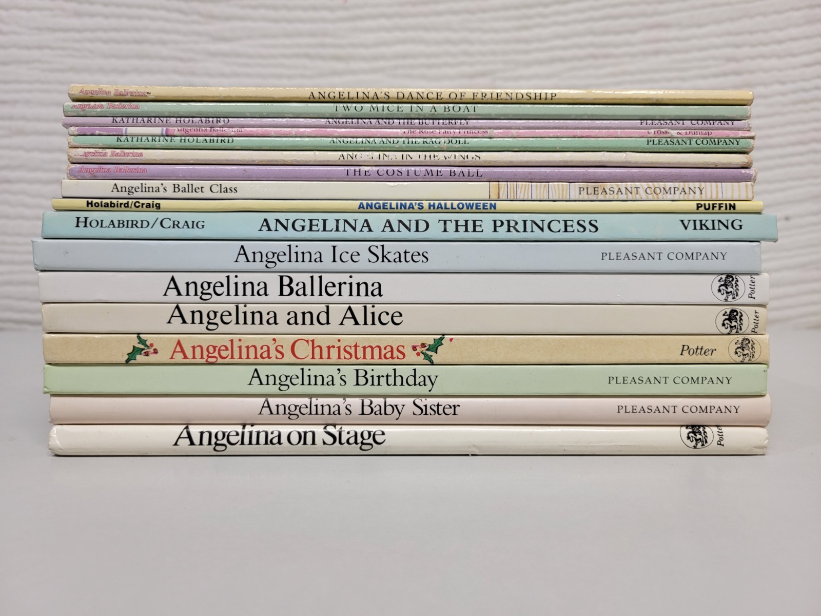 Lot of 17 Angelina Ballerina Paperback and Hardcover Books by Katharine Holabird