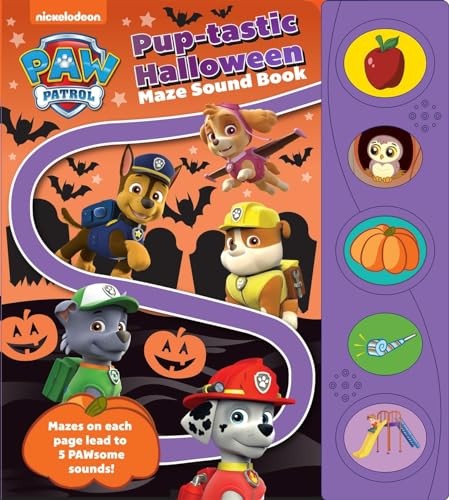 Paw Patrol Halloween Litttle Maze Sound Book – Board book By Pi Kids – GOOD