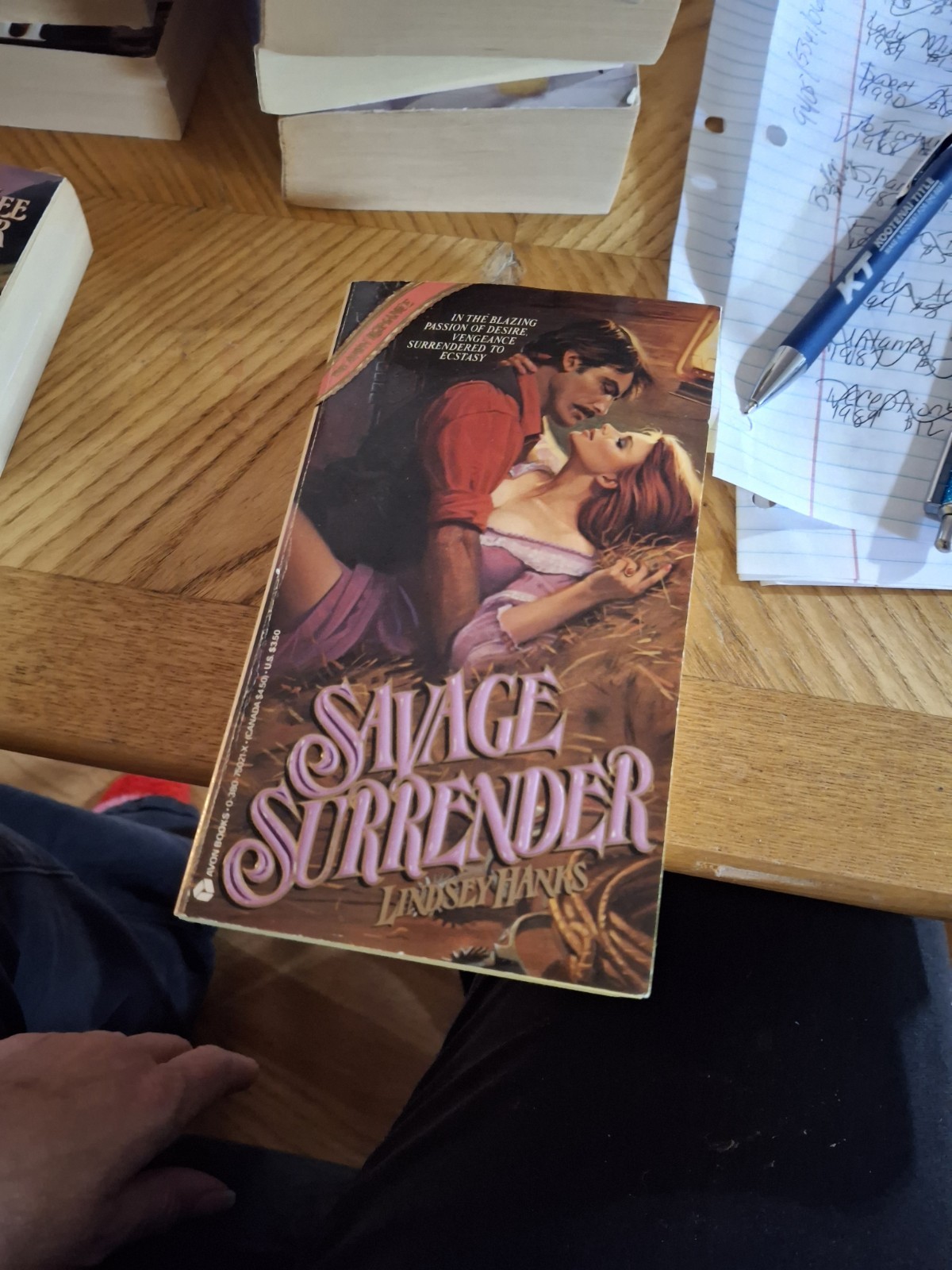 Savage Surrender by Lindsey Hanks (1986, Trade Paperback)