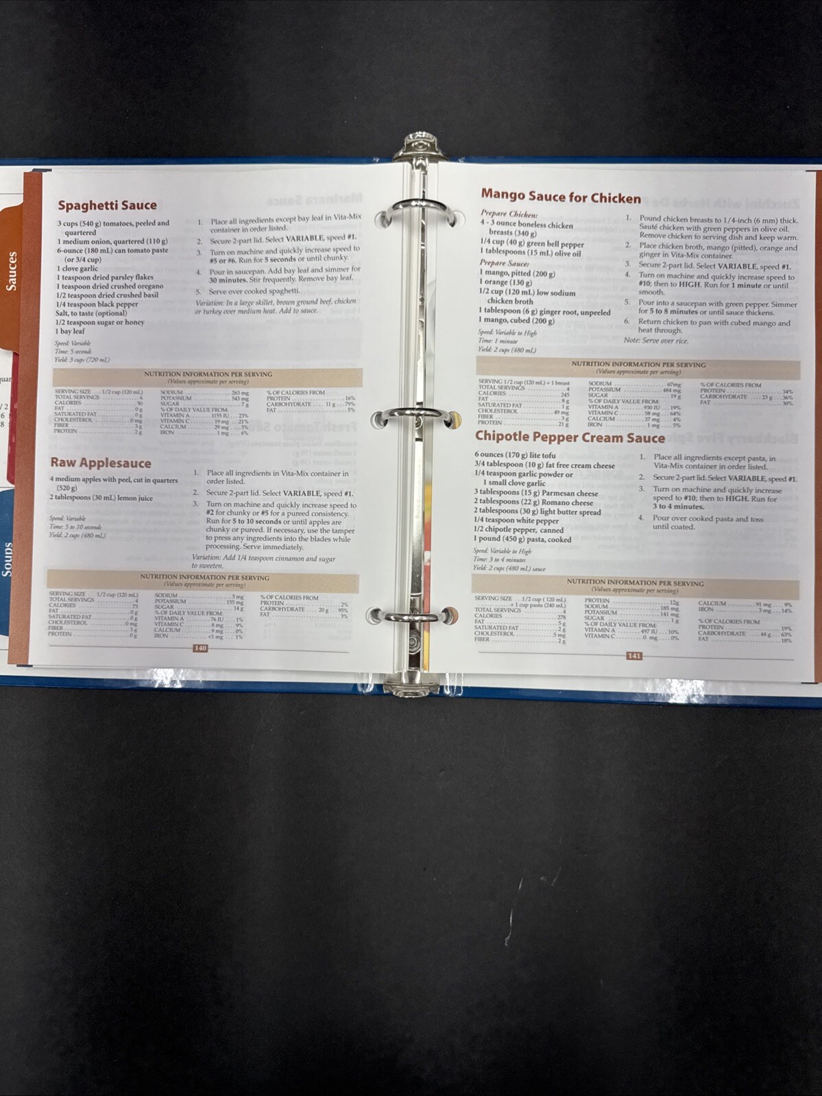 Vita-Mix Whole Food Recipes For Better Living 3-Ring Binder 2007 Cookbook & DVD