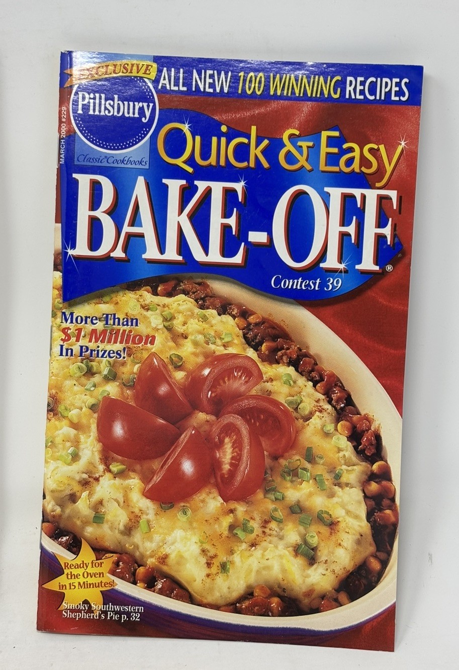 39th Pillsbury Quick Easy Bake -Off Contest Cookbook 120 pages 2000 VTG
