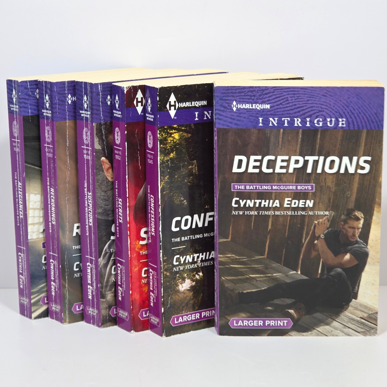 Cynthia Eden Harlequin Intrigue Complete Battling McGuire Boys Lot Large Print