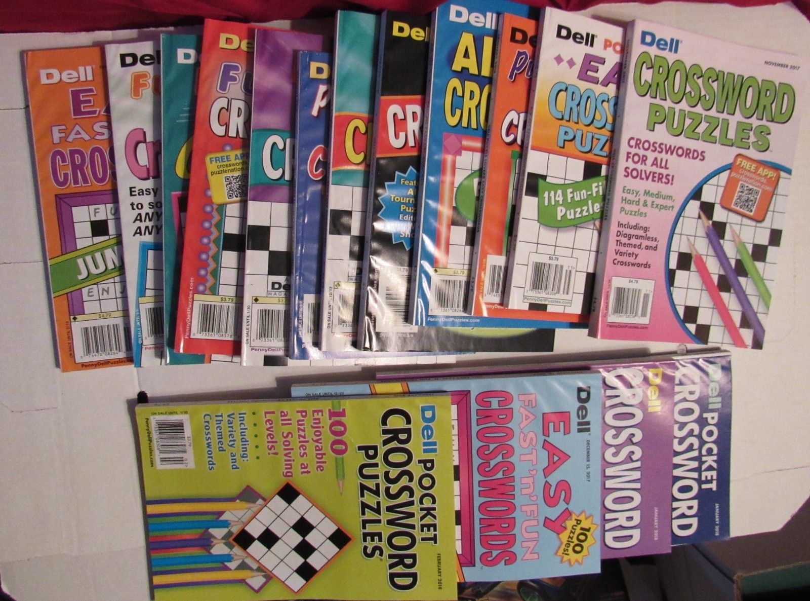 16 DELL EASY CROSSWORD BOOKS