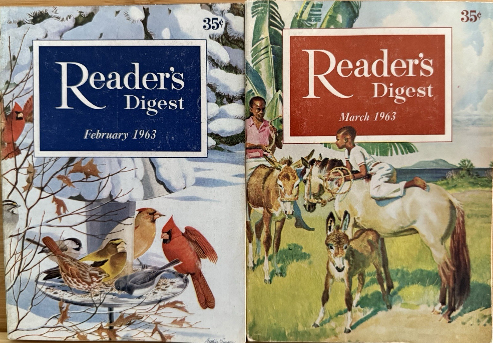 1963 February March READER’S DIGEST MAGAZINE Vintage Ageless Fun Short Stories