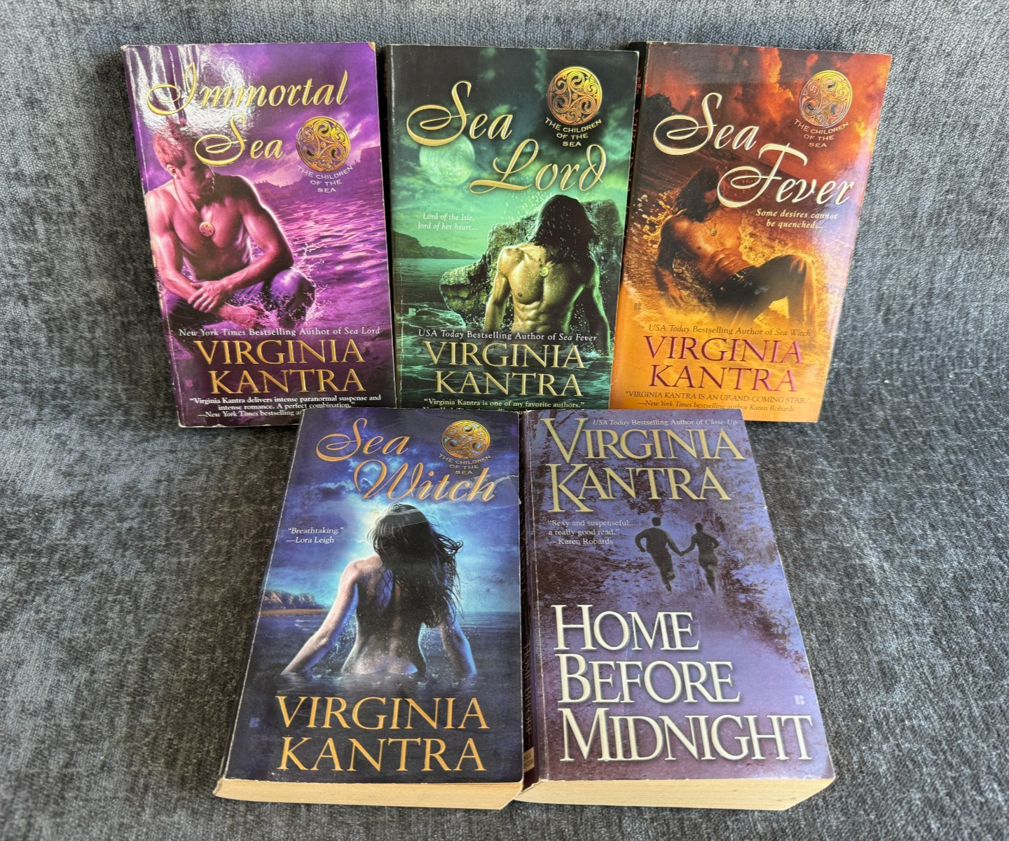 Lot of 5 Virginia Kantra Paranormal Romance Paperback Books Children of the Sea