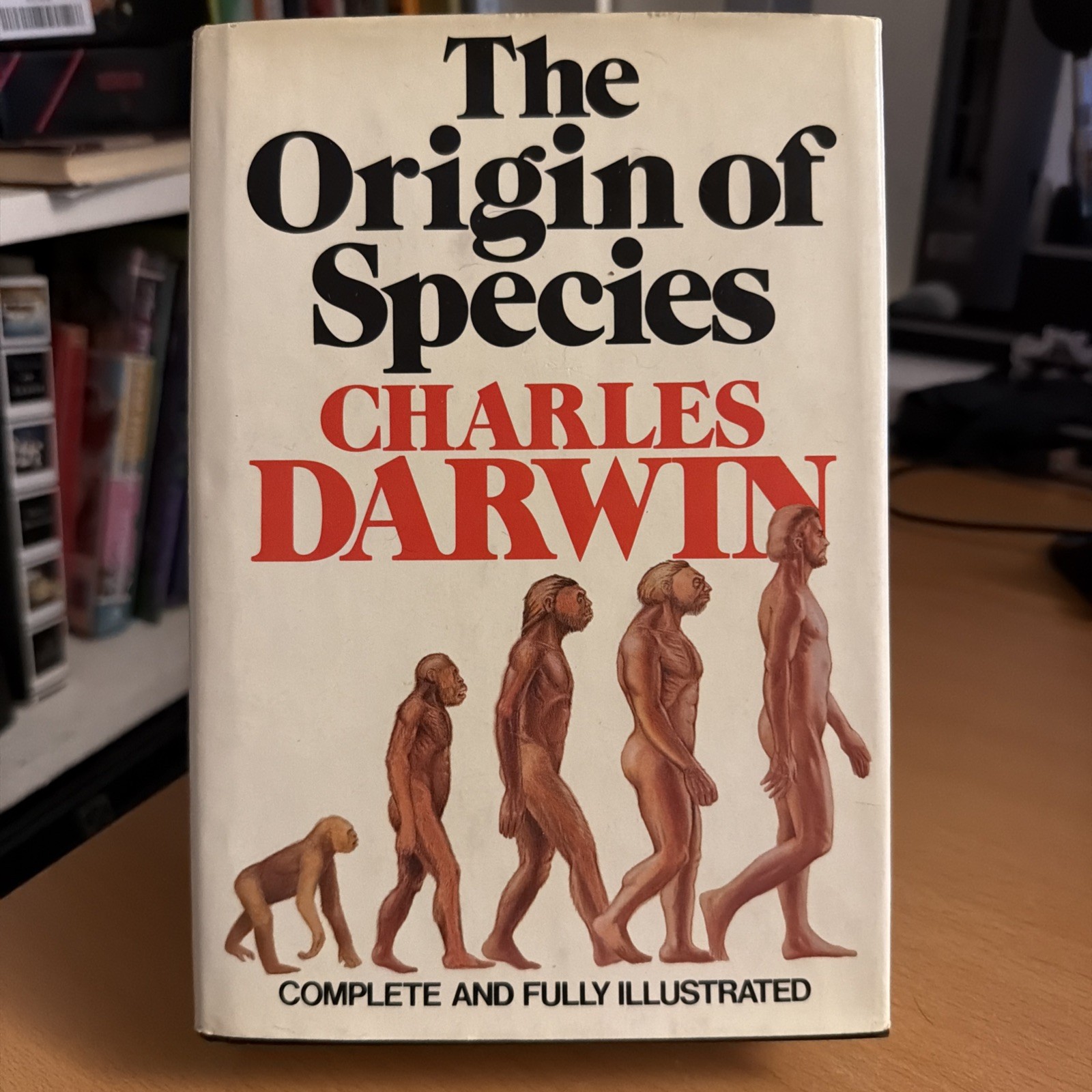 Origin of Species by Charles Darwin 1979 HCDJ Avenel 1st Ed Reprint Illustrated