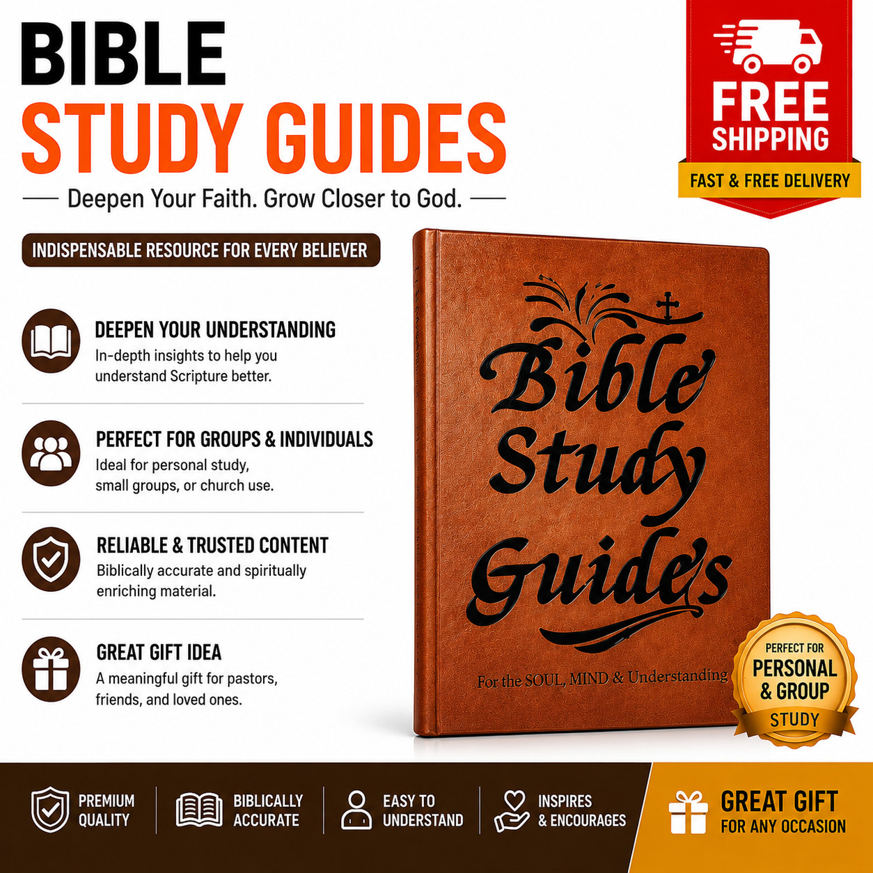 66-Page Bible Study Guide, Daily Devotional Journal,Study Notebook Based Planner