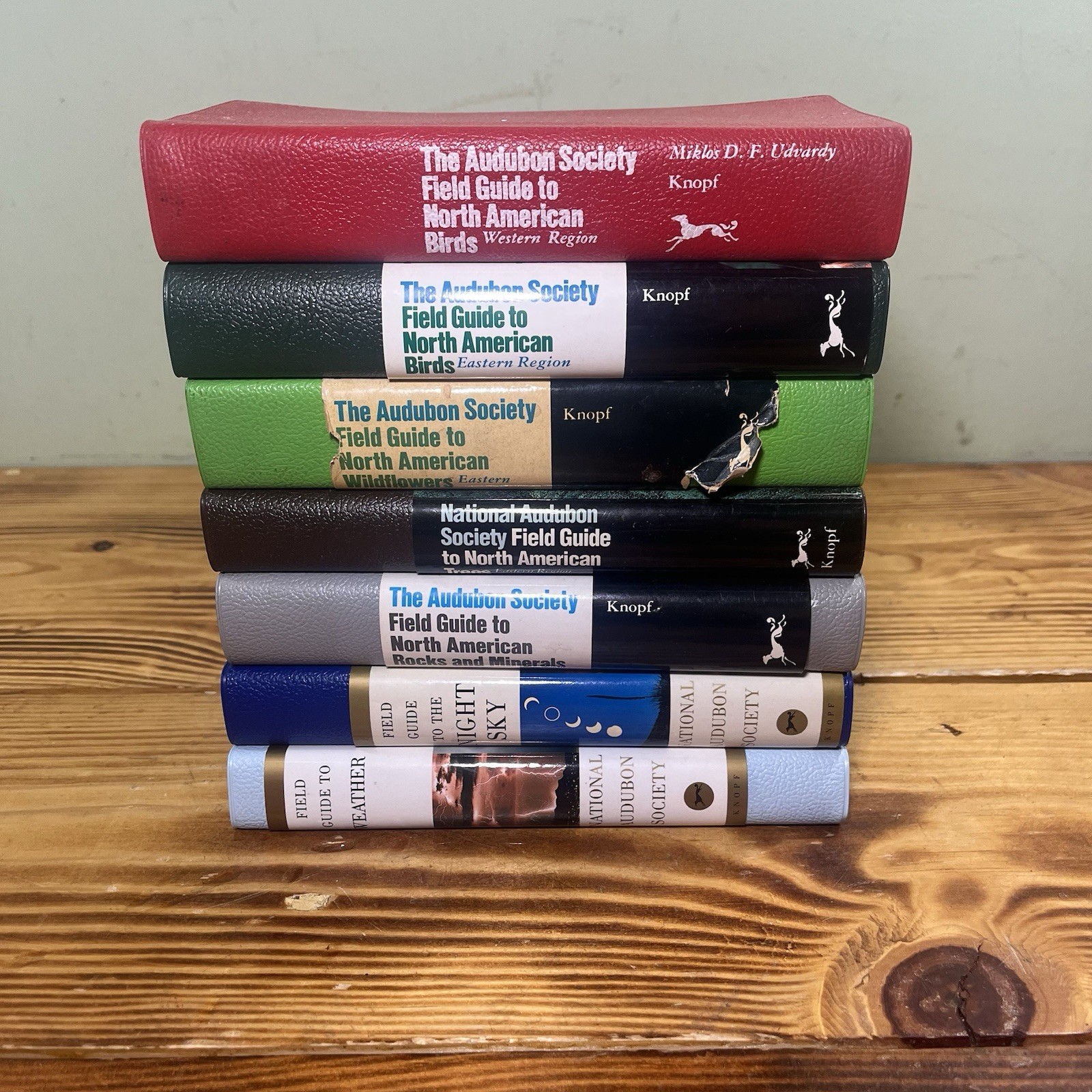 Lot of 7 Audubon Society Field Guide Books Weather Rocks Night Sky Trees Flowers