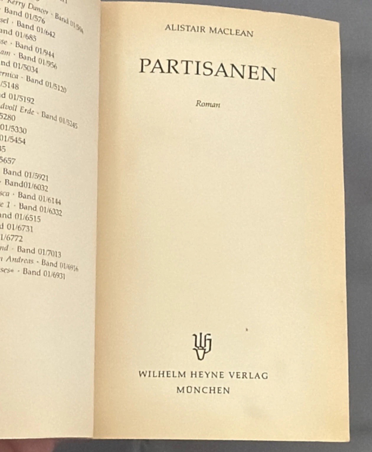 Alistair MacLean Partisanen Paperback Wilhelm Heyne 4. Auflage 1987 WWII German