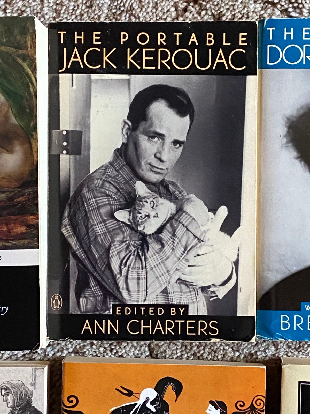 Mixed Lot 17 Penguin Paperback Books: STEINBECK JOYCE KEROUAC BLAKE VIRGIL +++