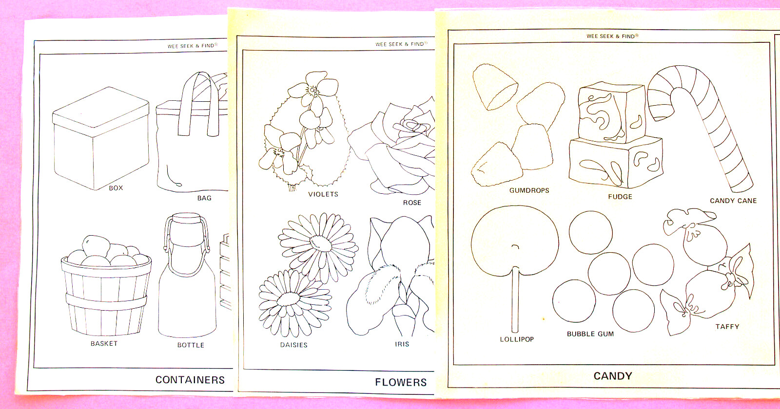 WORD SEARCH KIDS—24 WIPE-OFF LARGE—17 x 11 IN.—ANIMALS, FOOD, TOYS—LAMINATED