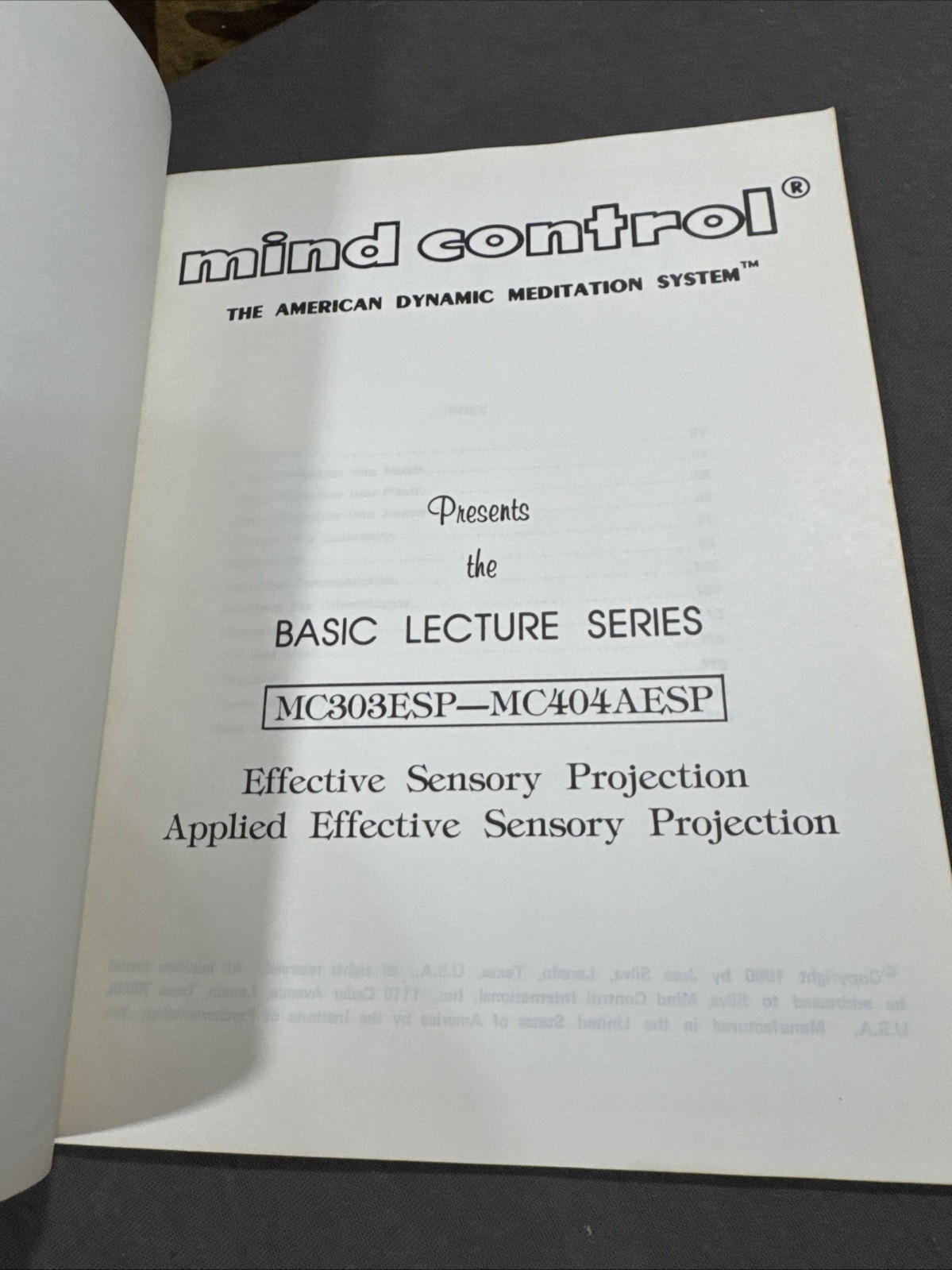 The Silva Method Of Mind Control Basic Lecture Series MC303ESP MC404AESP