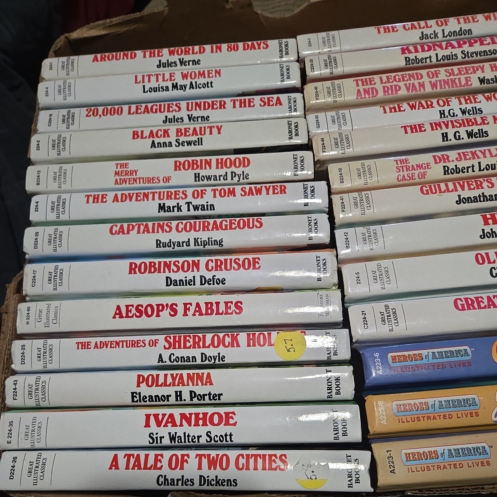 Lot of 26 Great Illustrated Classics Hardcover Baronet Books
