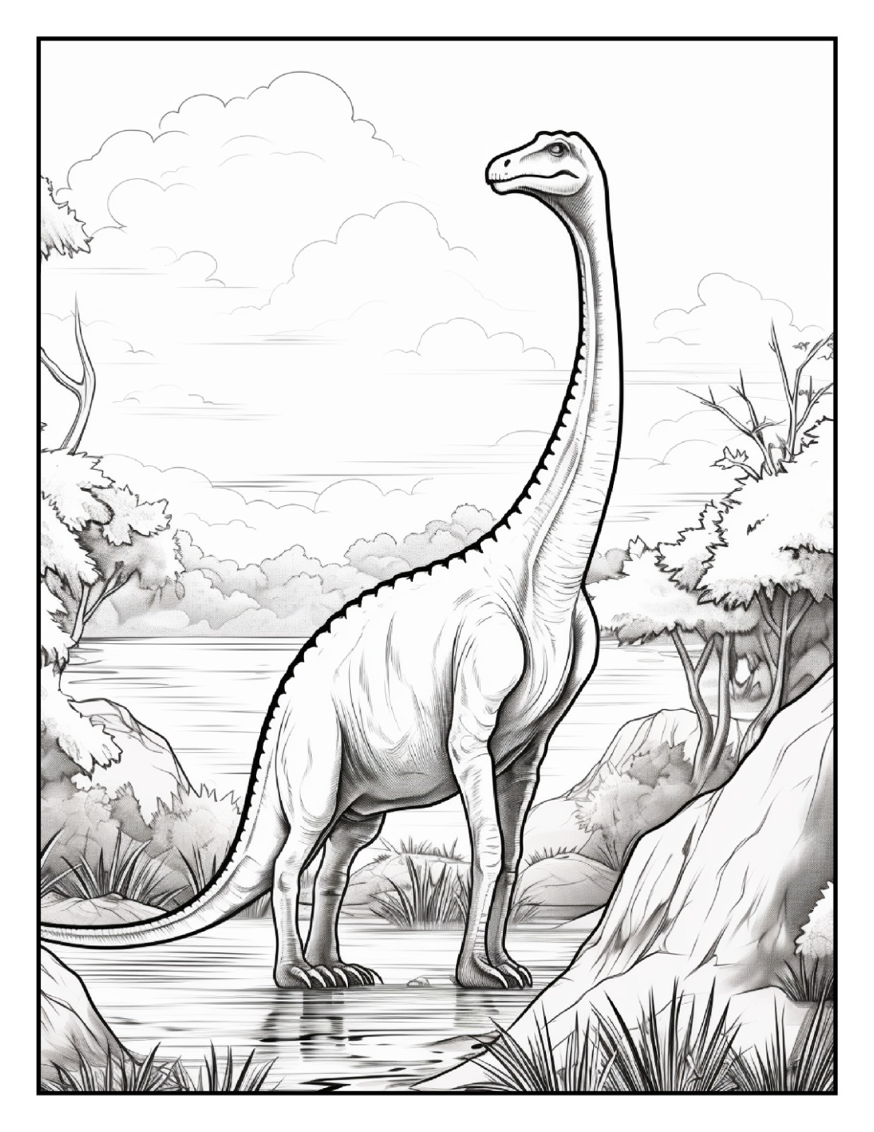 “Cute Dinosaur Coloring Book fun for allFun, Creative & Relaxing Art Pages