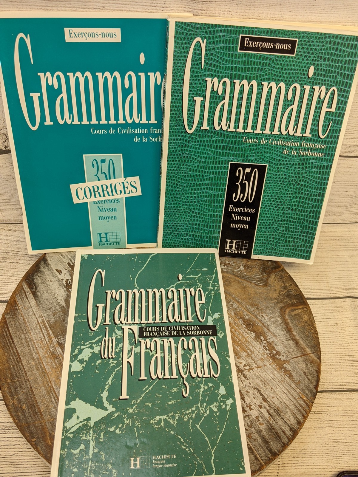 Lot of 3 Books Grammaire French Civilization Course Textbook, Exercises, Answers
