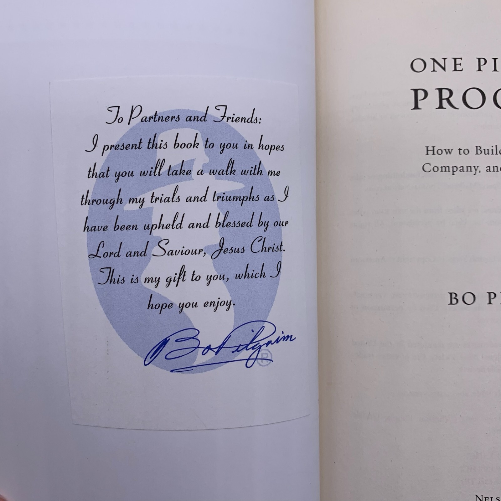 One Pilgrim’s Progress: Signed by Bo Pilgrim
