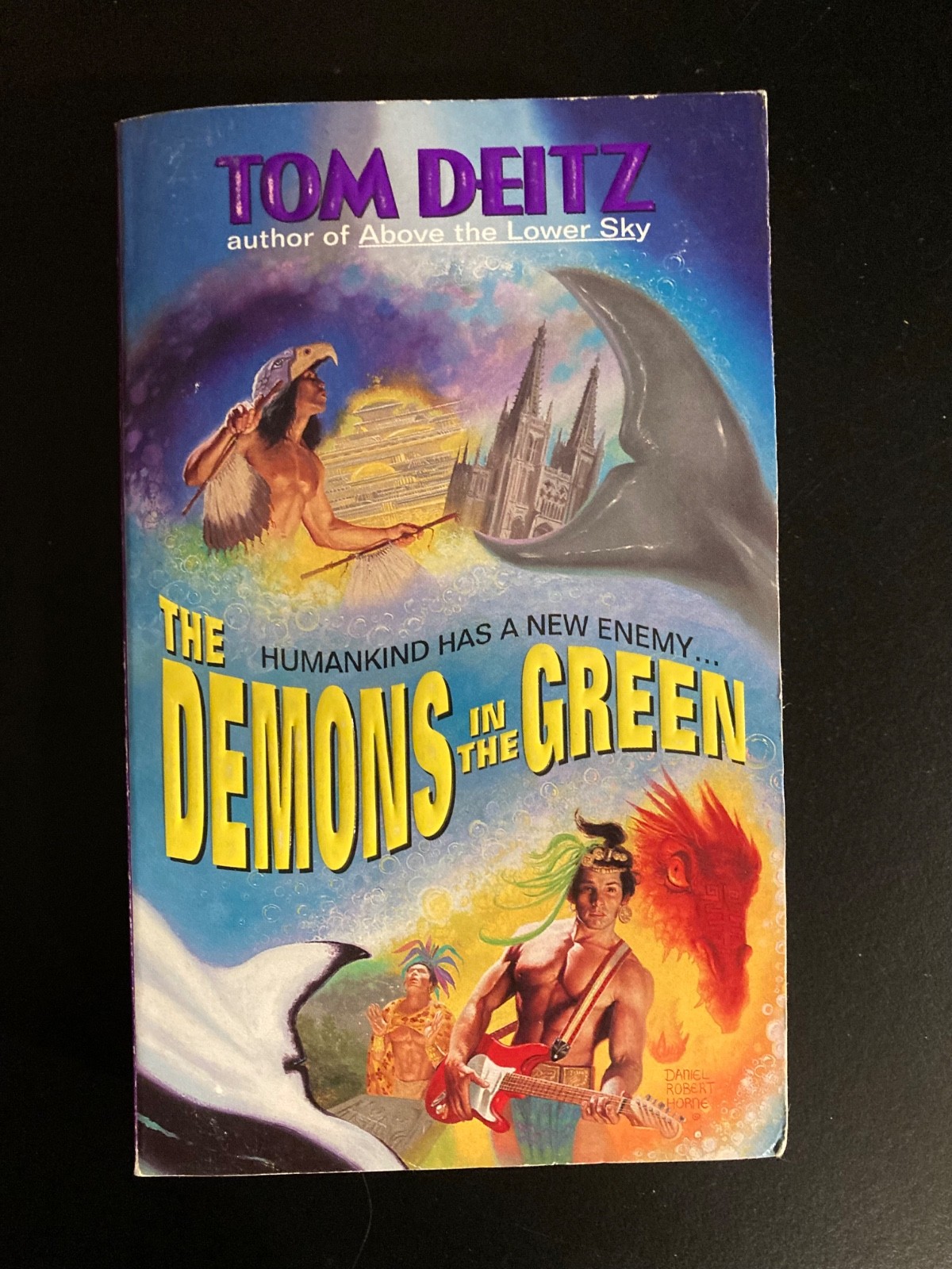THE DEMONS IN THE GREEN TOM DIETZ SEPT 1996 PB FIRST ED AVONOVA 1ST PRINT LK NW