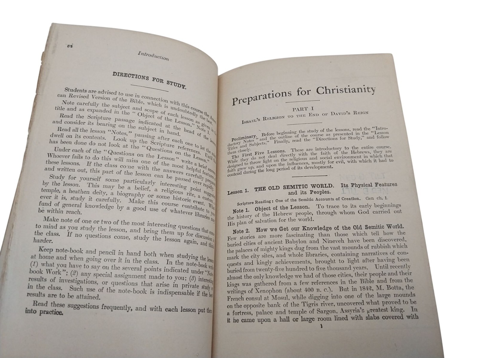 Preparations For Christianity By Rev. Philip A. Nordell Hardcover Book 1910