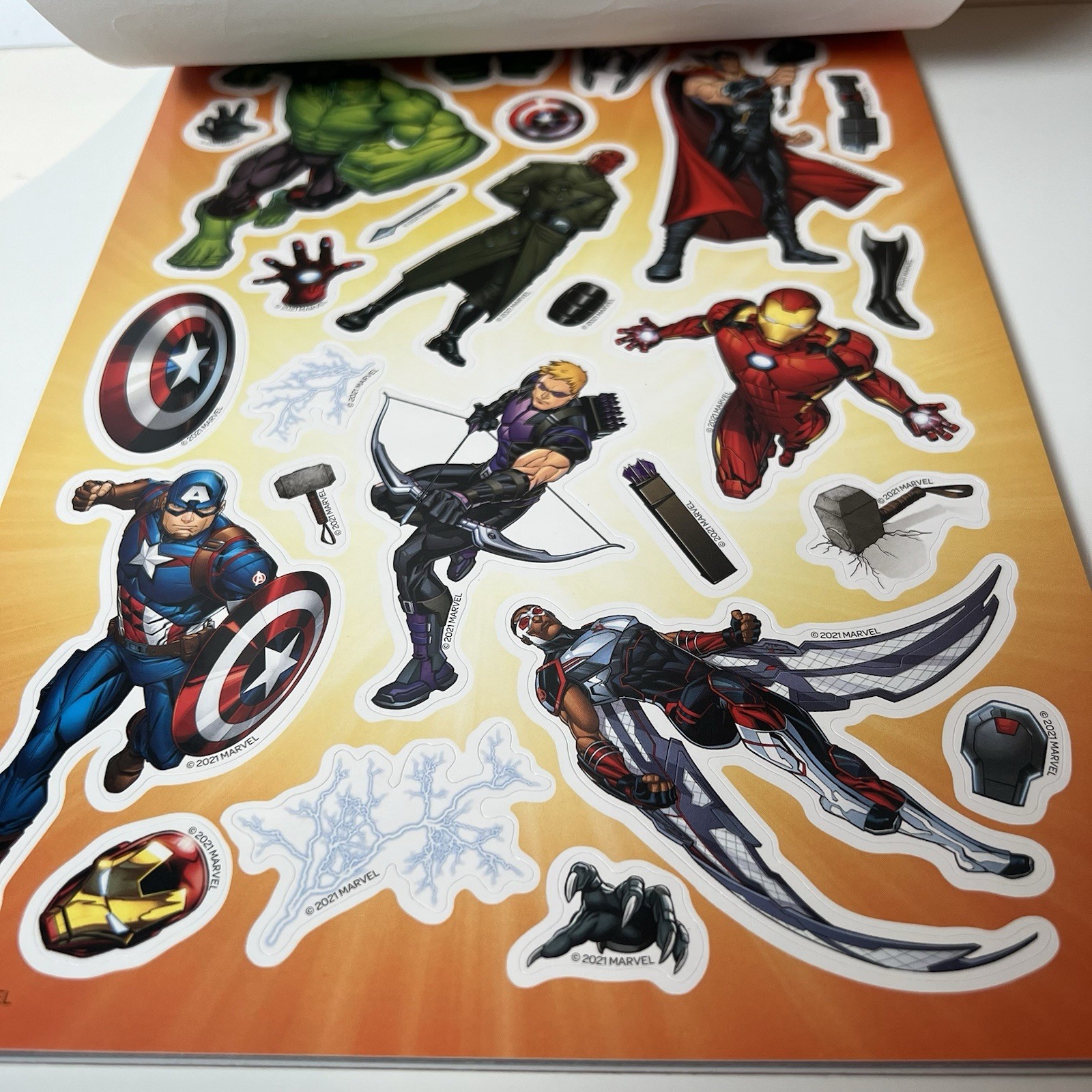 Marvel Avengers Create-a-Scene Sticker Activity Pad to Color Paperback Book