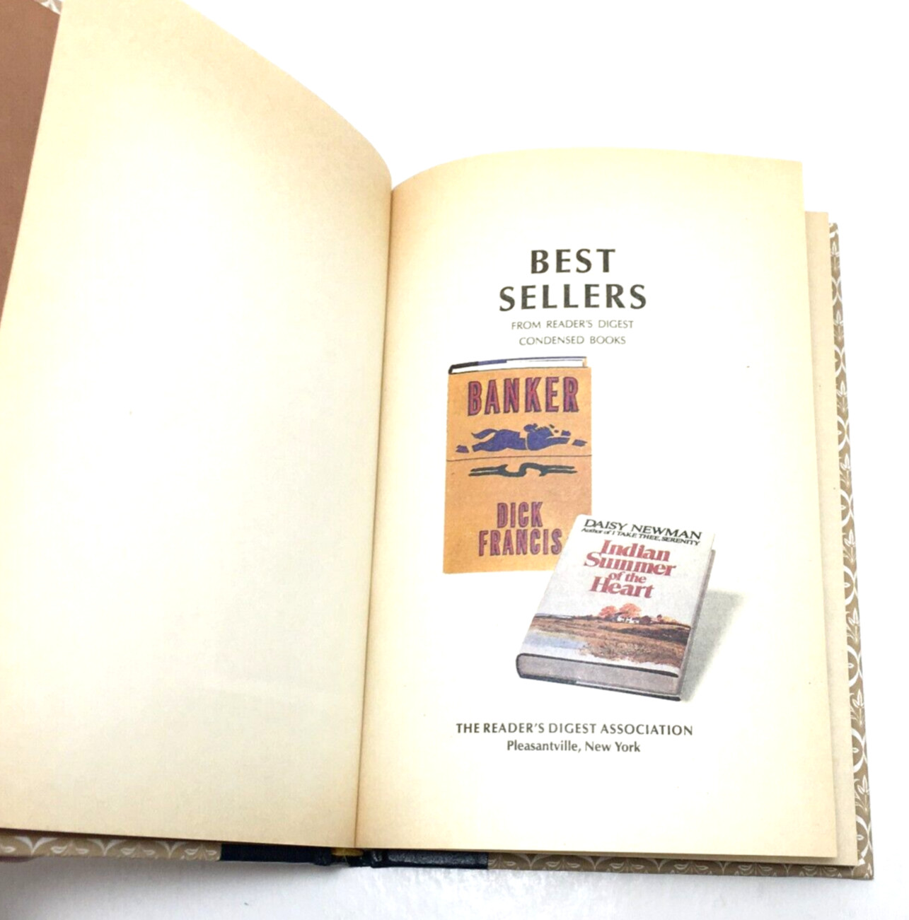 Reader’s Digest Best Sellers- Indian Summer of the Heart / Banker 1983 hardcover