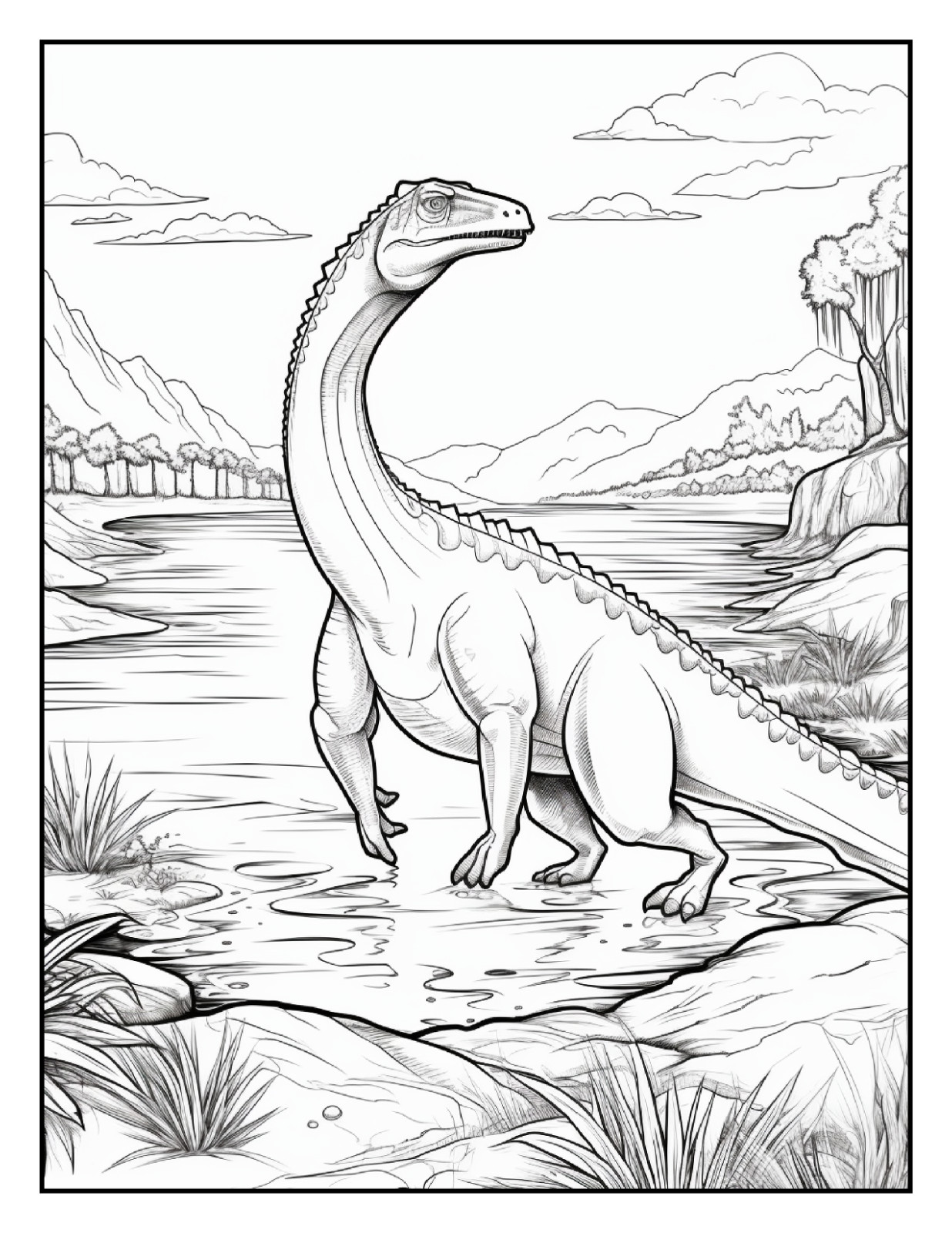 “Cute Dinosaur Coloring Book fun for allFun, Creative & Relaxing Art Pages