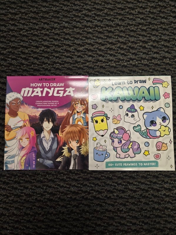 Lot of 2 How to Draw Manga & Kawaii Drawing Books Artmaker Anime Chibi Kids