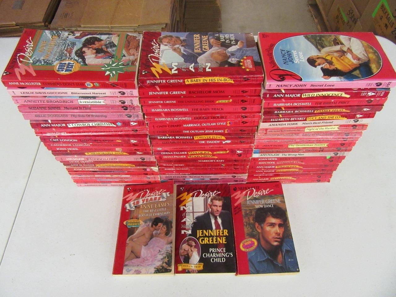 HUGE Lot (60) VINTAGE SILHOUETTE DESIRE 1980s SERIES Books Novels DIANA PALMER