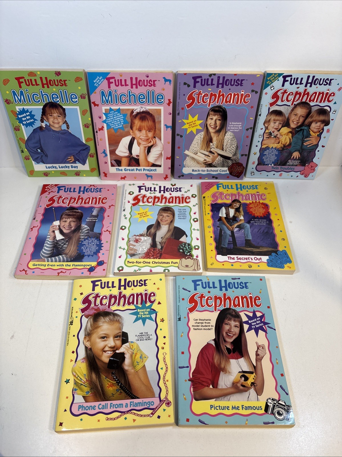 Full House Book Lot of 9 Michelle & Stephanie Series 1990s Vintage TV Tie-In PB