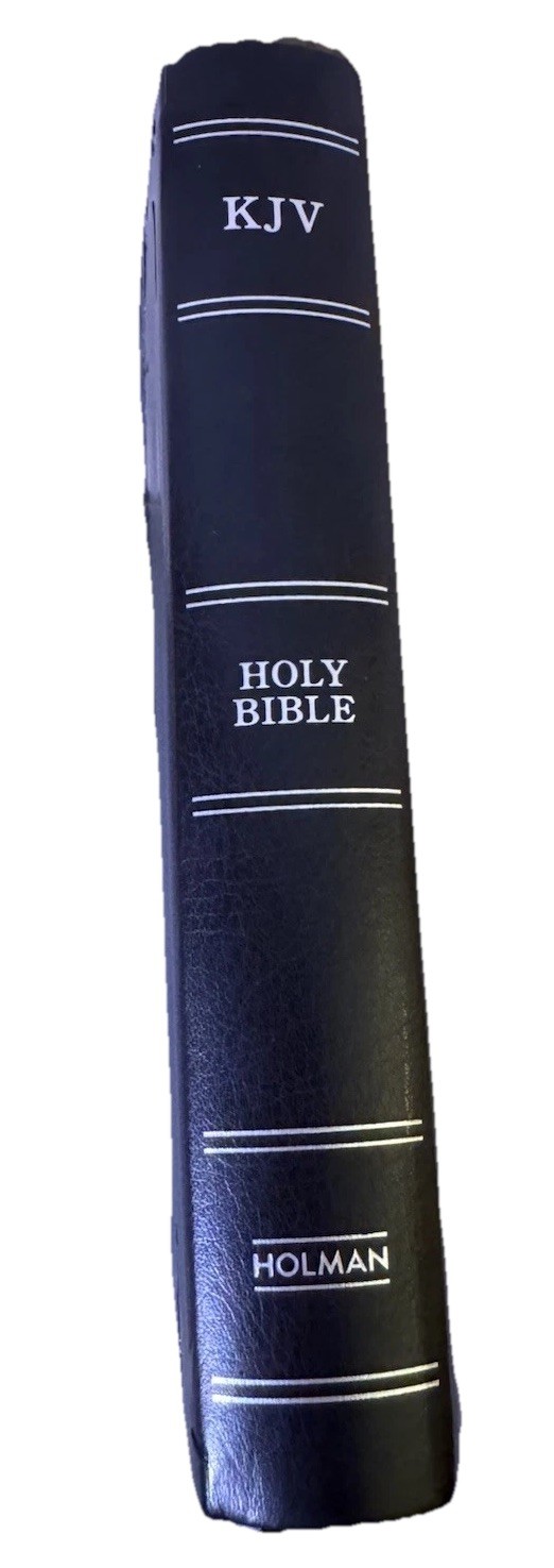 KJV Giant Print Reference Bible, Charcoal LeatherTouch, Indexed by Holman Bible