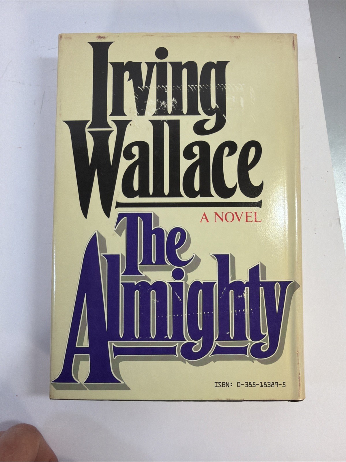 The Almighty Irving Wallace 1982 First Edition HC Doubleday Novel Thriller