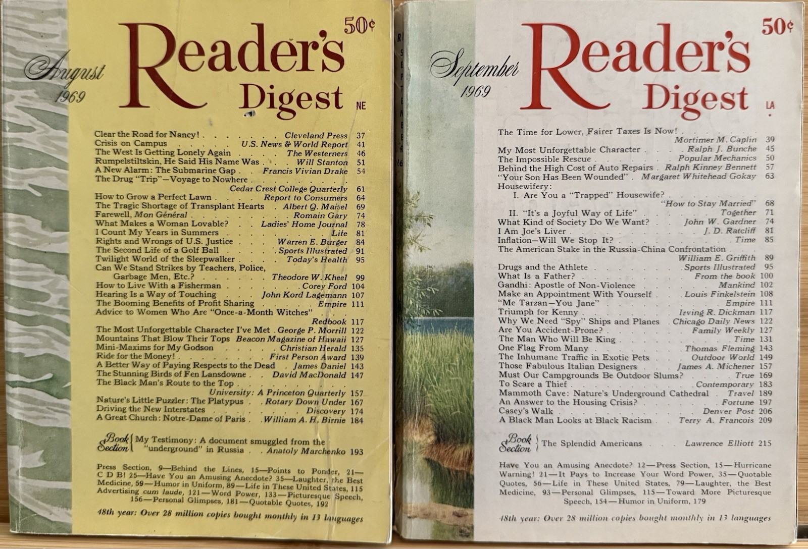 1969 August September (2) READER’S DIGEST MAGAZINE Vintage Ageless Fun Shorts