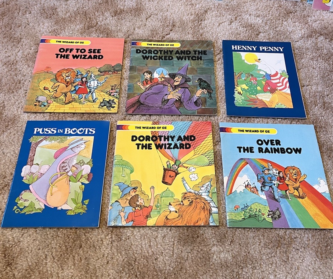 Lot Of 6 Vintage Troll Associates Children’s Books Wizard Of Oz Puss Henny