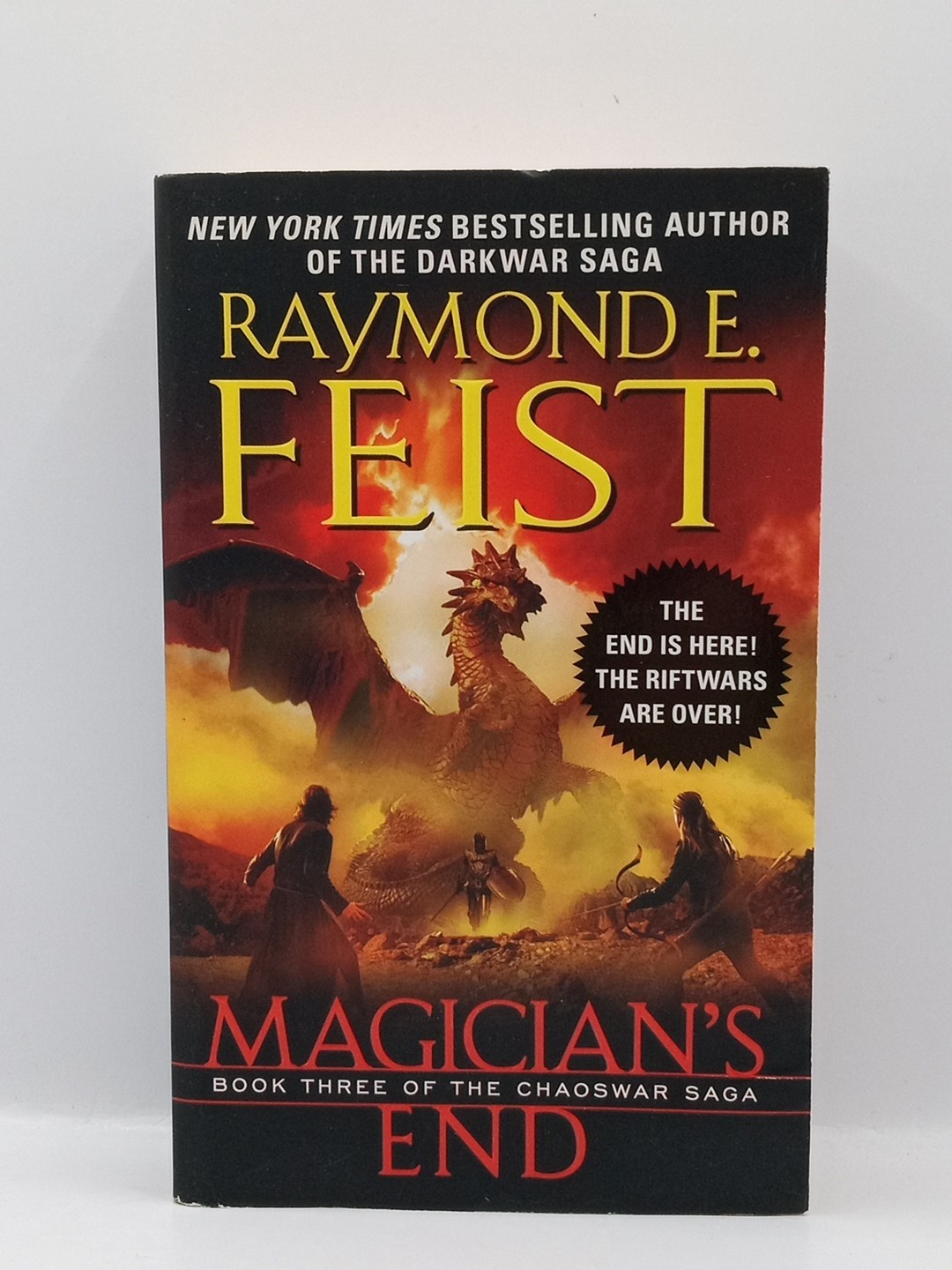 9 Book Fantasy Lot Raymond Feist Terry Pratchett Orson S. Card Chaos War Series