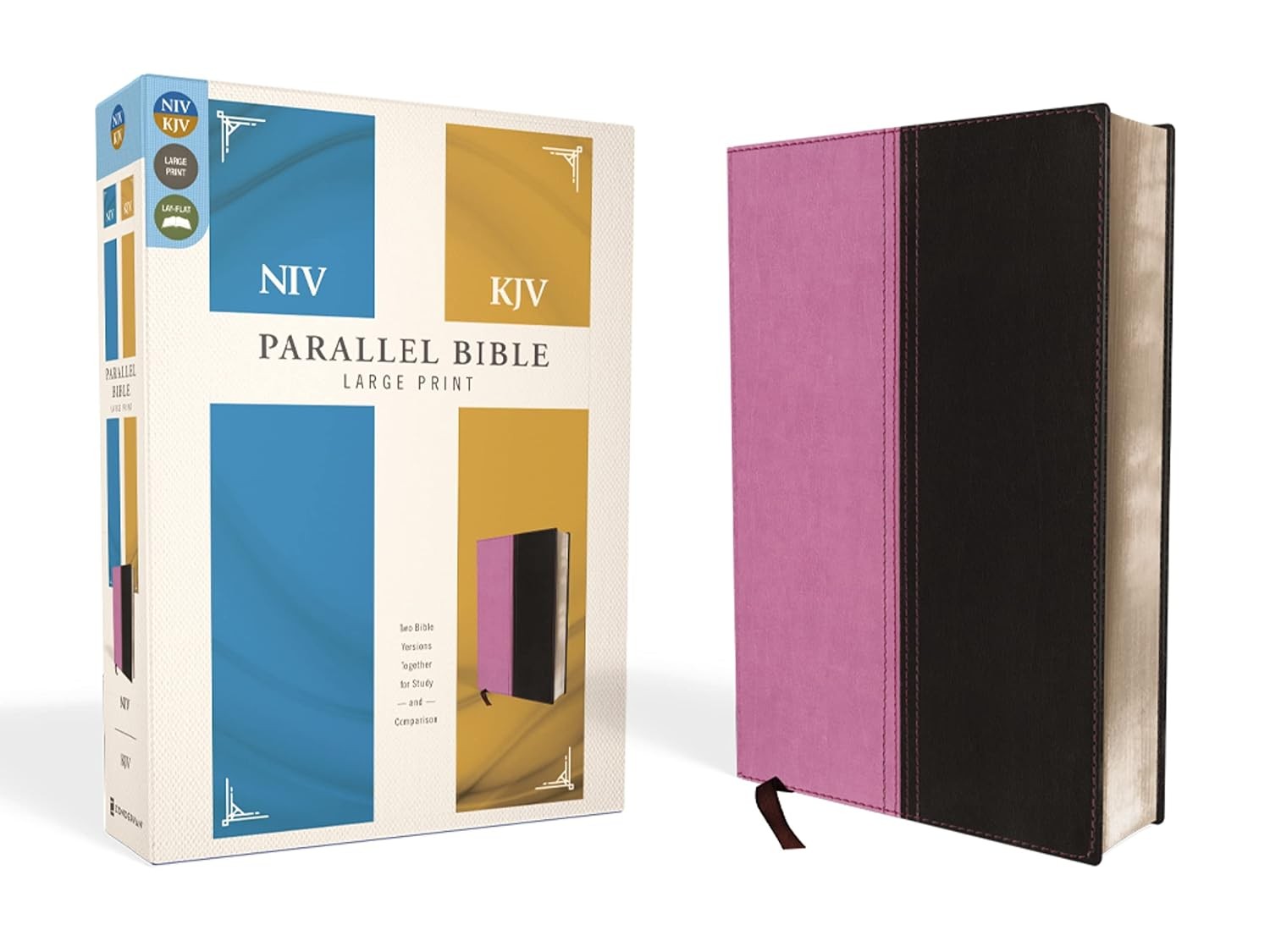 Side-By-Side Bible-PR-NIV/KJV-Large Print Imitation Leather by Zondervan