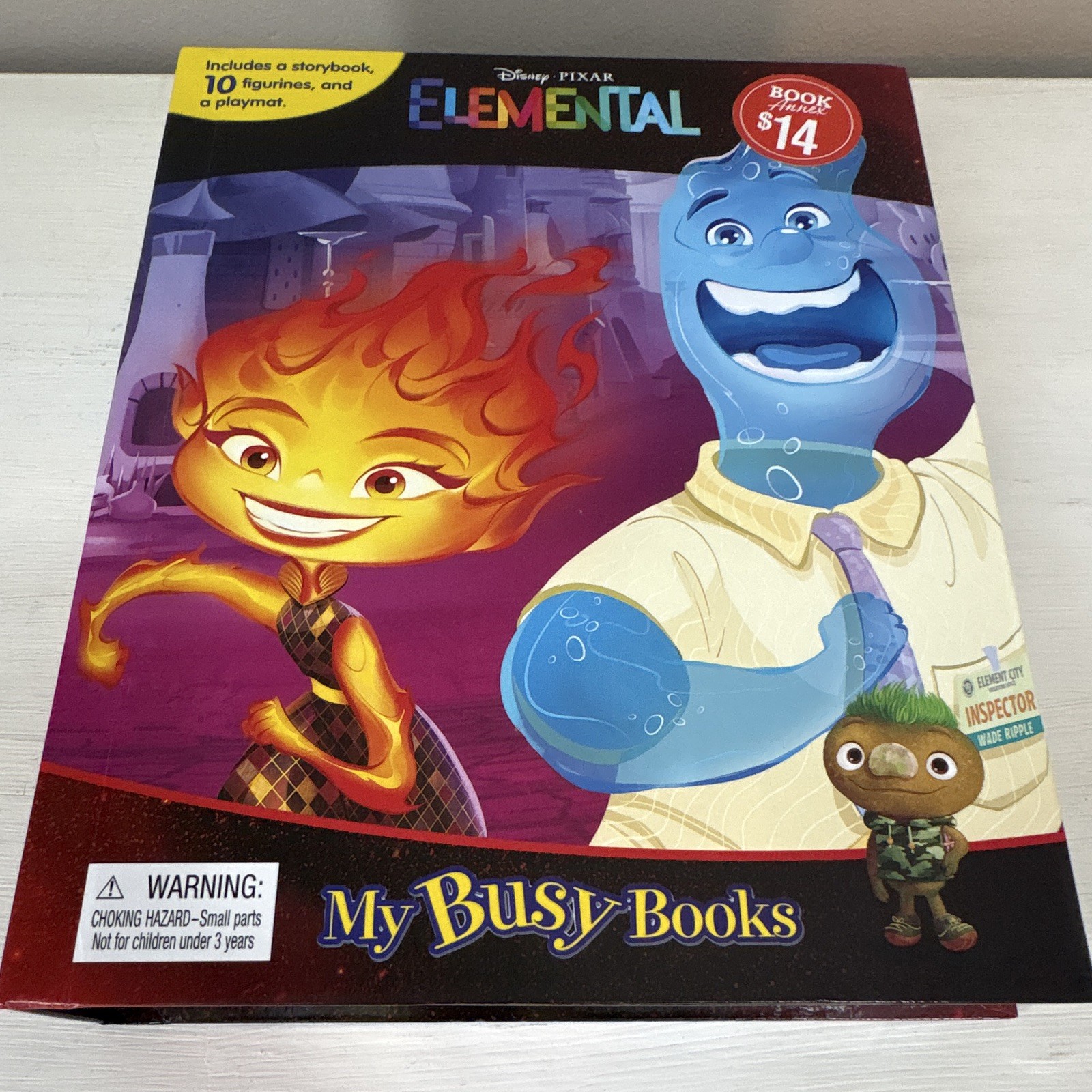 Disney Pixar Elemental My Busy Books Box Set w/ Figurines & Playmat English