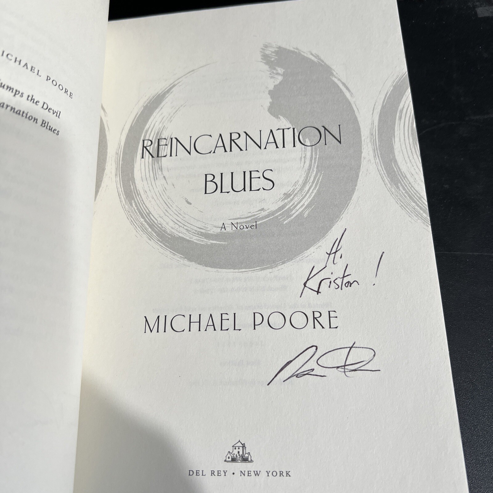 SIGNED UP ARC 1st Edition Reincarnation Blues by Michael Poore 2017 Trade PB