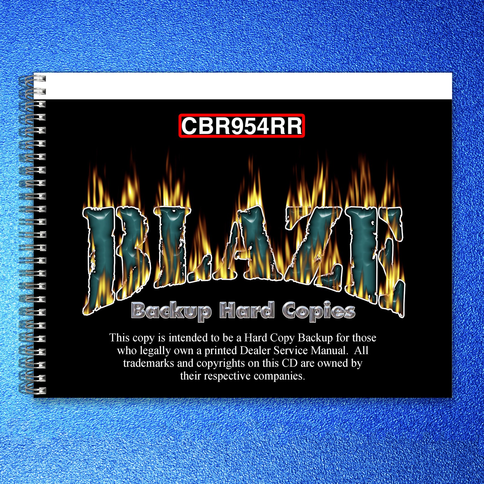 HONDA CBR954RR Service Manual 2002 – BOUND – COVERS – XL FOLDOUT PAGES
