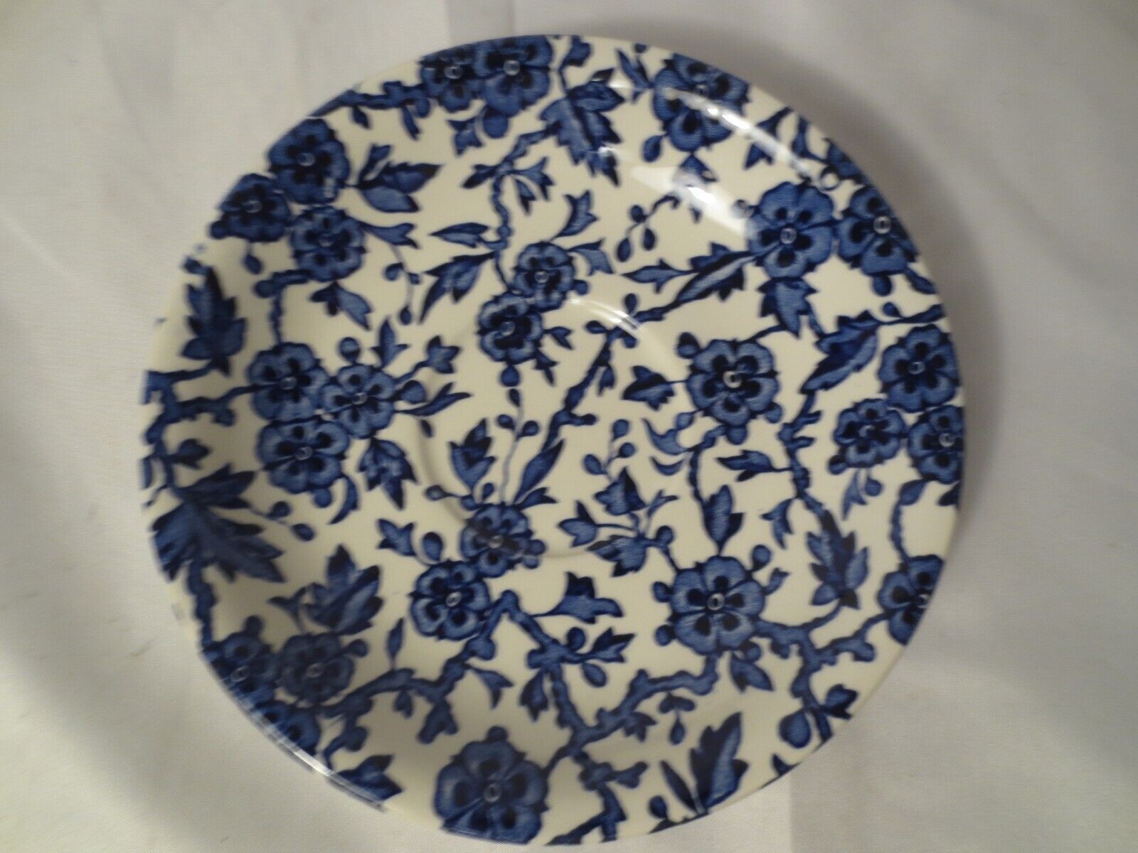 Burleigh Arden Blue 5.75″ Plate Saucer Staffordshire England Excellent