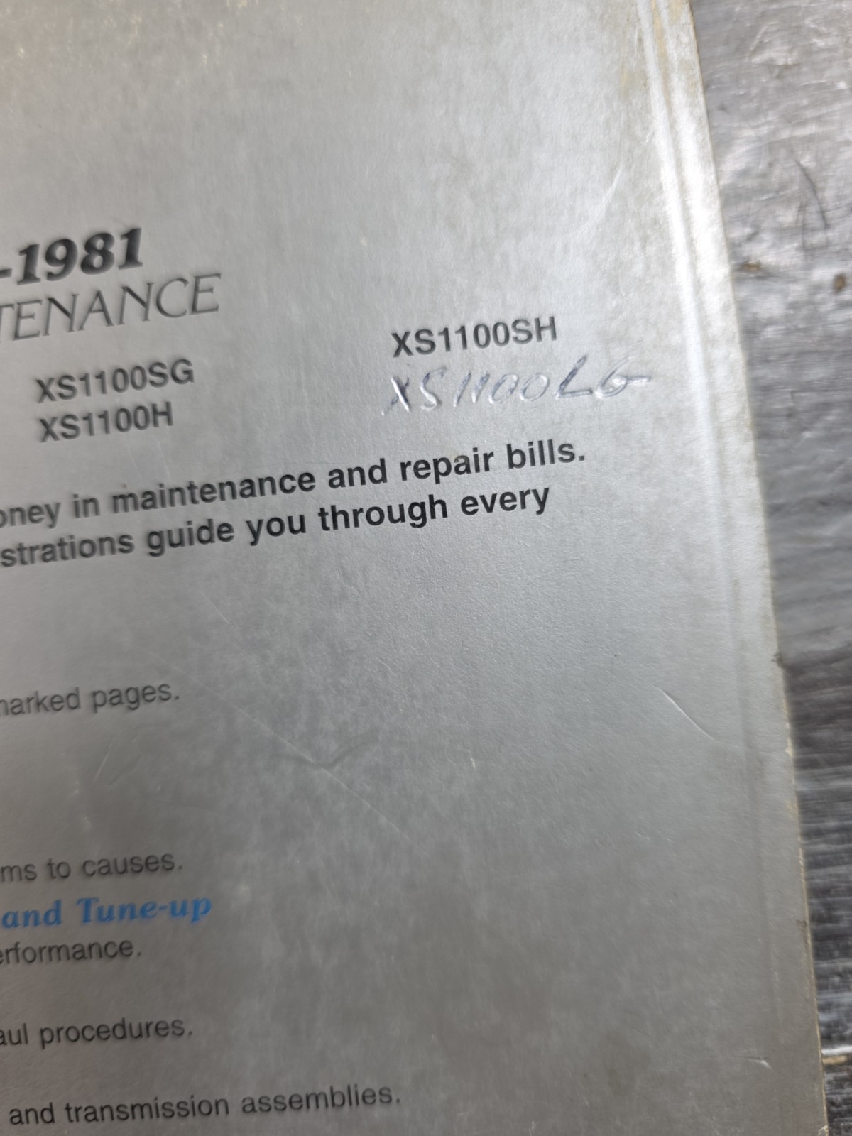 Clymer Service Repair Maintenance Manual M411 Yamaha XS1100 Fours 1978-1981
