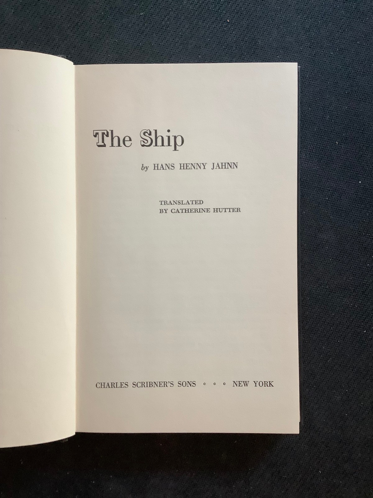 Hans Henny Jahn – The Ship – Scribner’s 1961 Hardcover