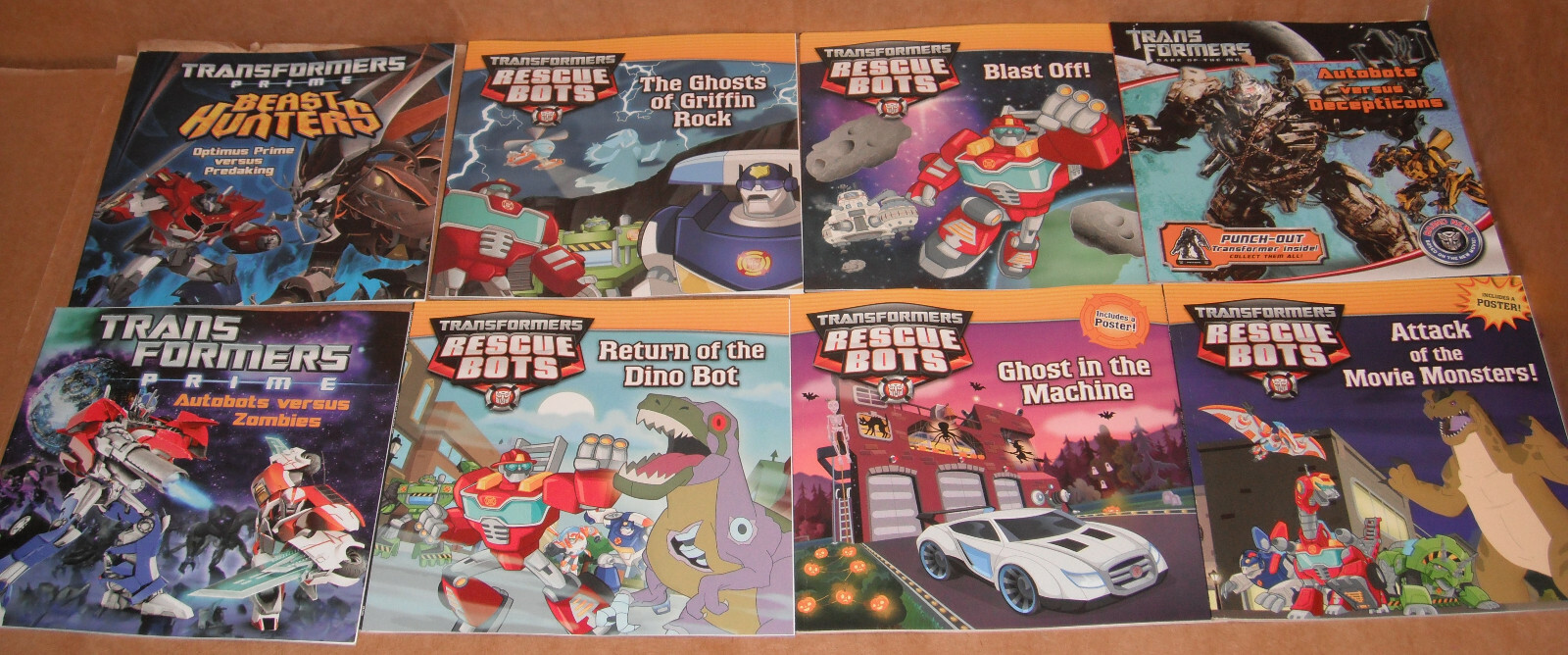 Lot of 8 Transformers 8 x 8 Books Paperback