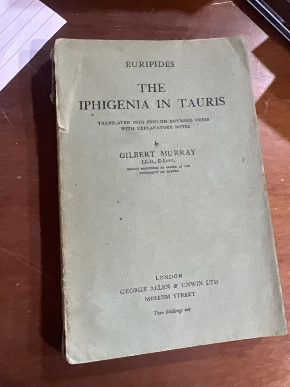 The Iphigenia in Tauris Euripides 1930 Paperback Book