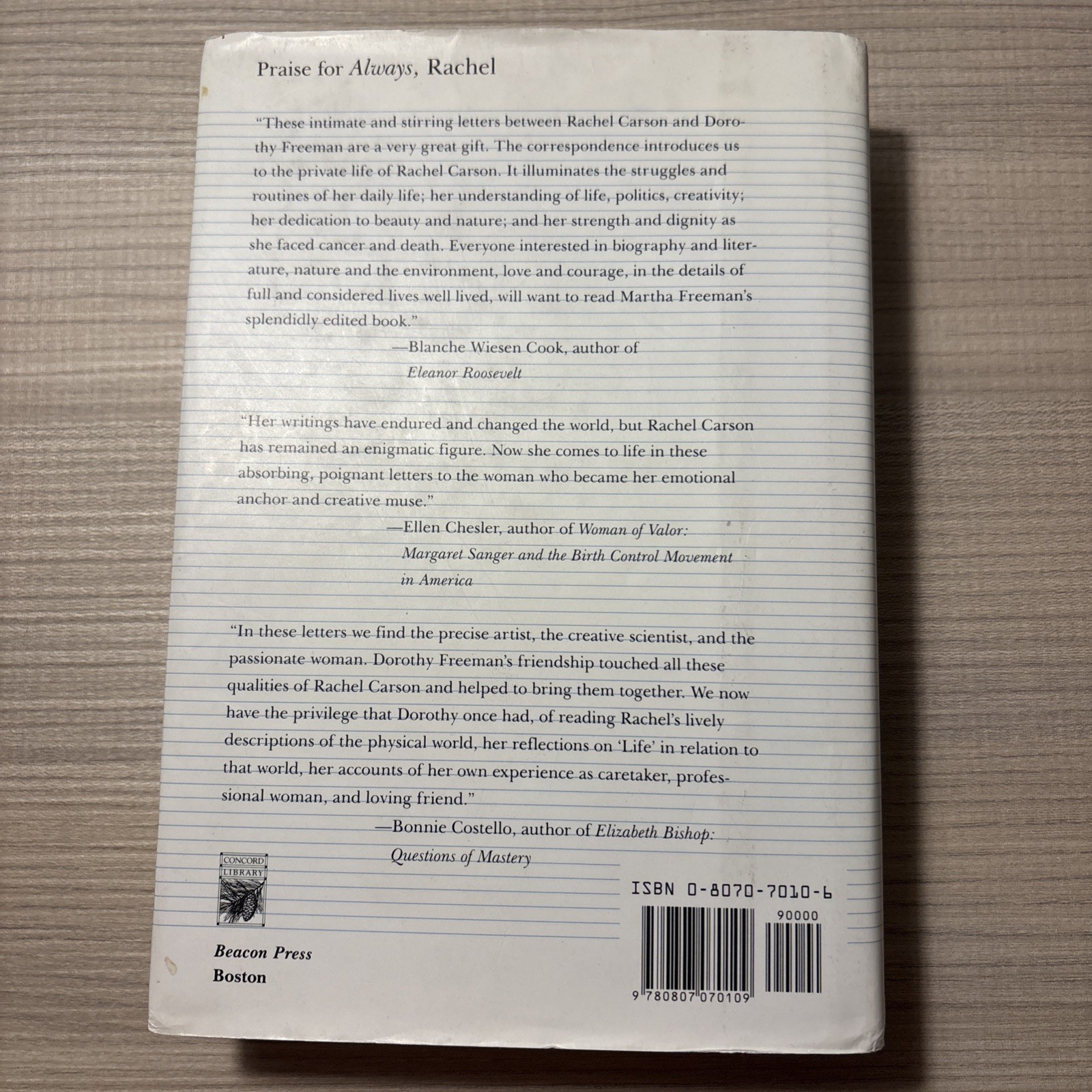 ALWAYS, RACHEL: THE LETTERS OF RACHEL CARSON AND DOROTHY Freeman