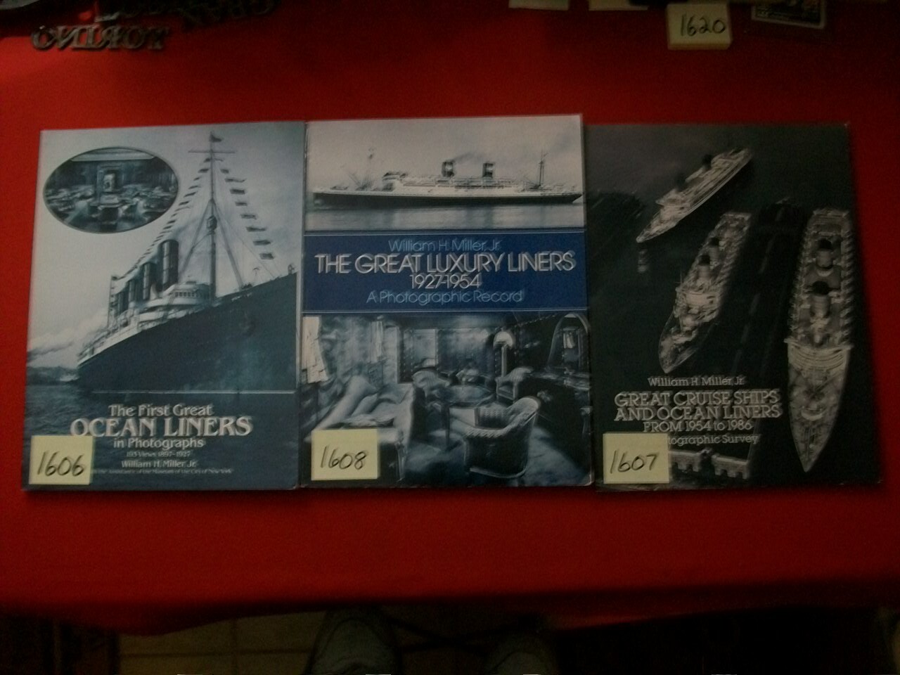 FIRST GREAT OCEAN LINERS,LUXURY LINERS & CRUISE SHIPS 1897-1986 3 BOOK SET